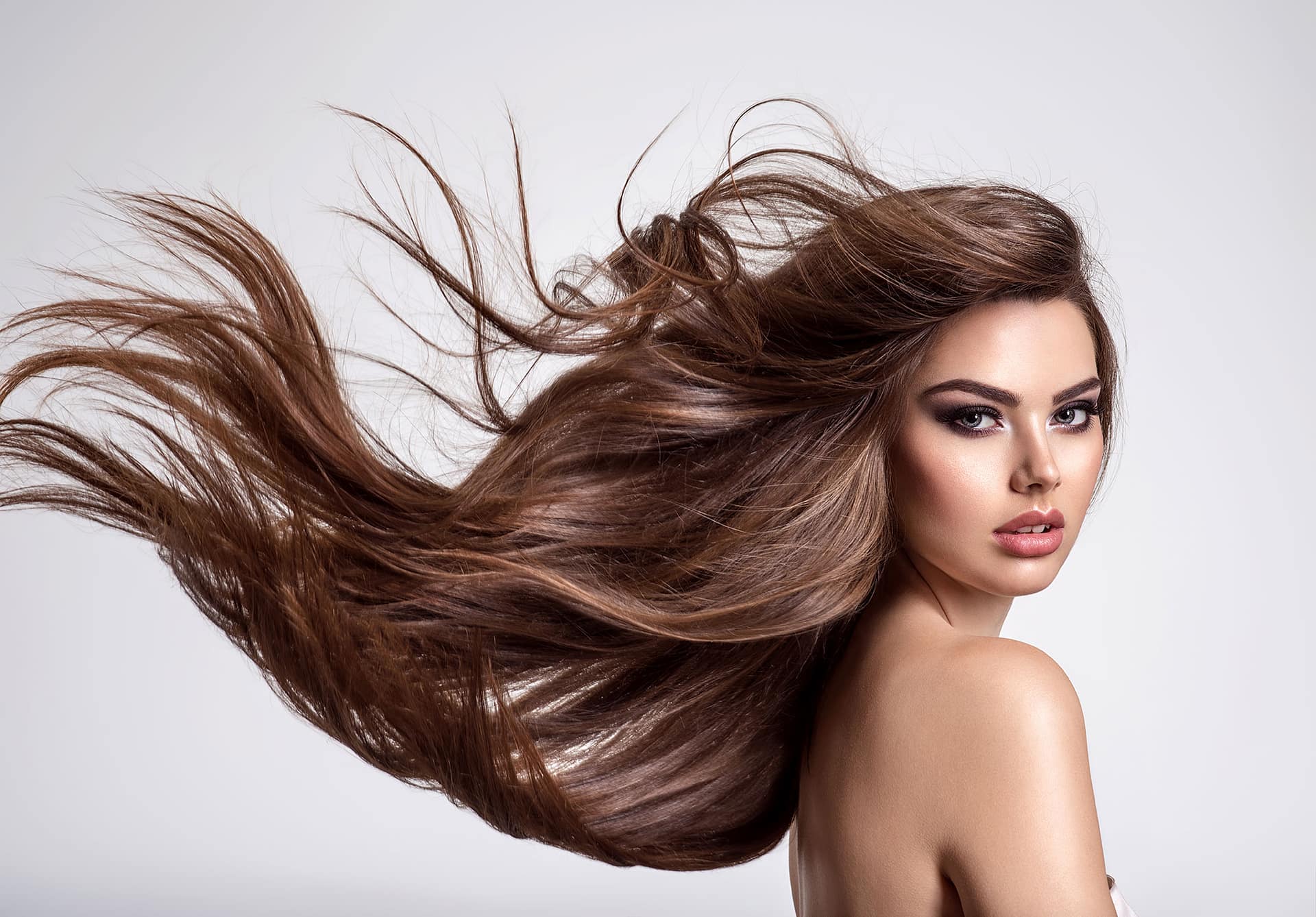 Warm flowing polished hair