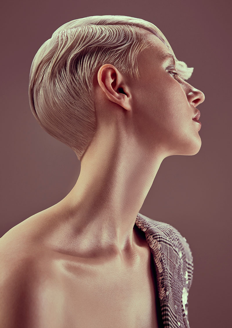 Soft light sculpted hair
