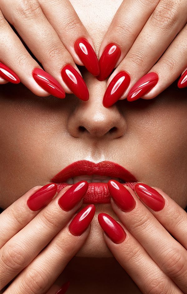 Hand-painted nail art design