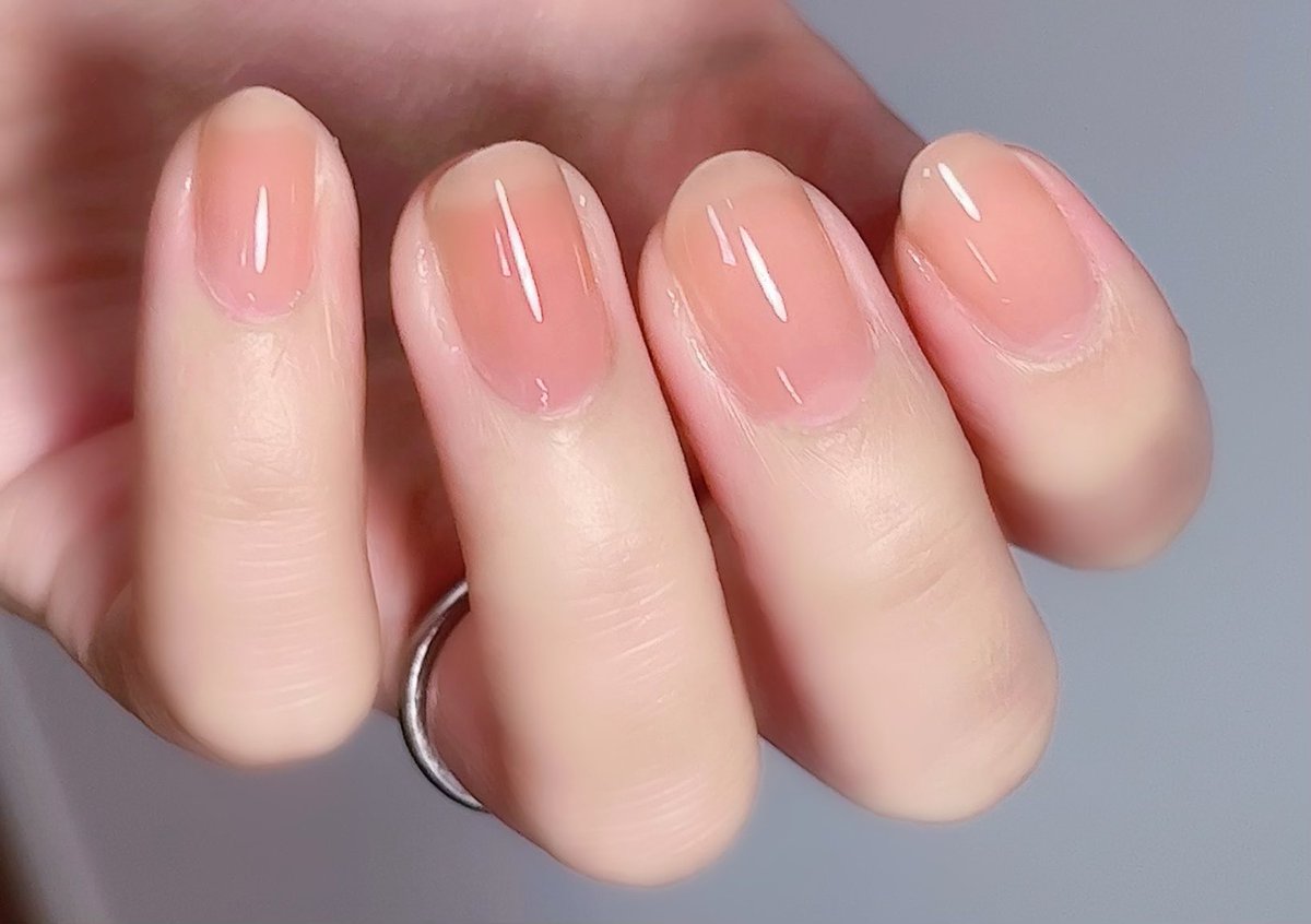 Neutral nail design with fine detail